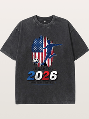 Road to 2026 USA Soccer Player Washed T-shirt