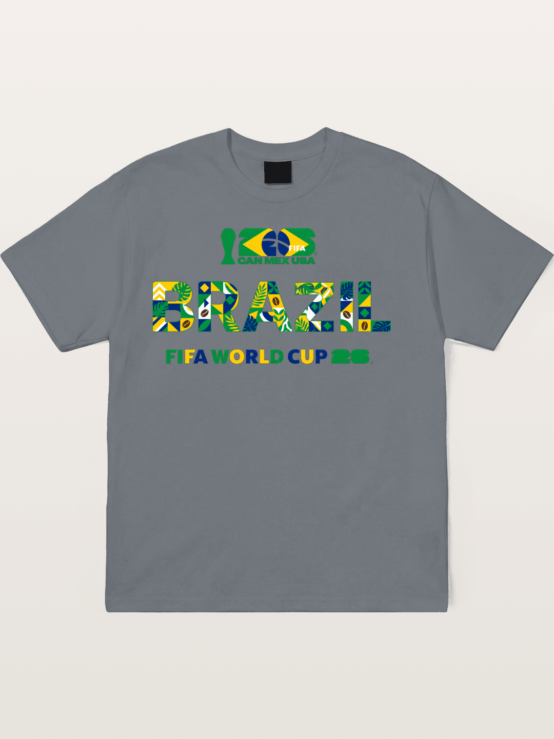 Brazil 2026 Floral Pattern Art Cotton T-shirt