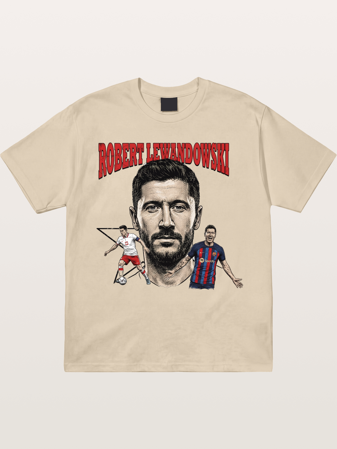 Robert Lewandowski Football Art Gildan T-shirt