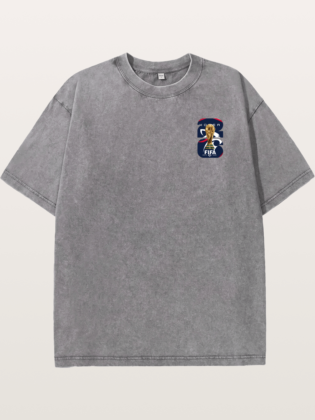 Korea World Cup Trophy Emblem Washed T-shirt