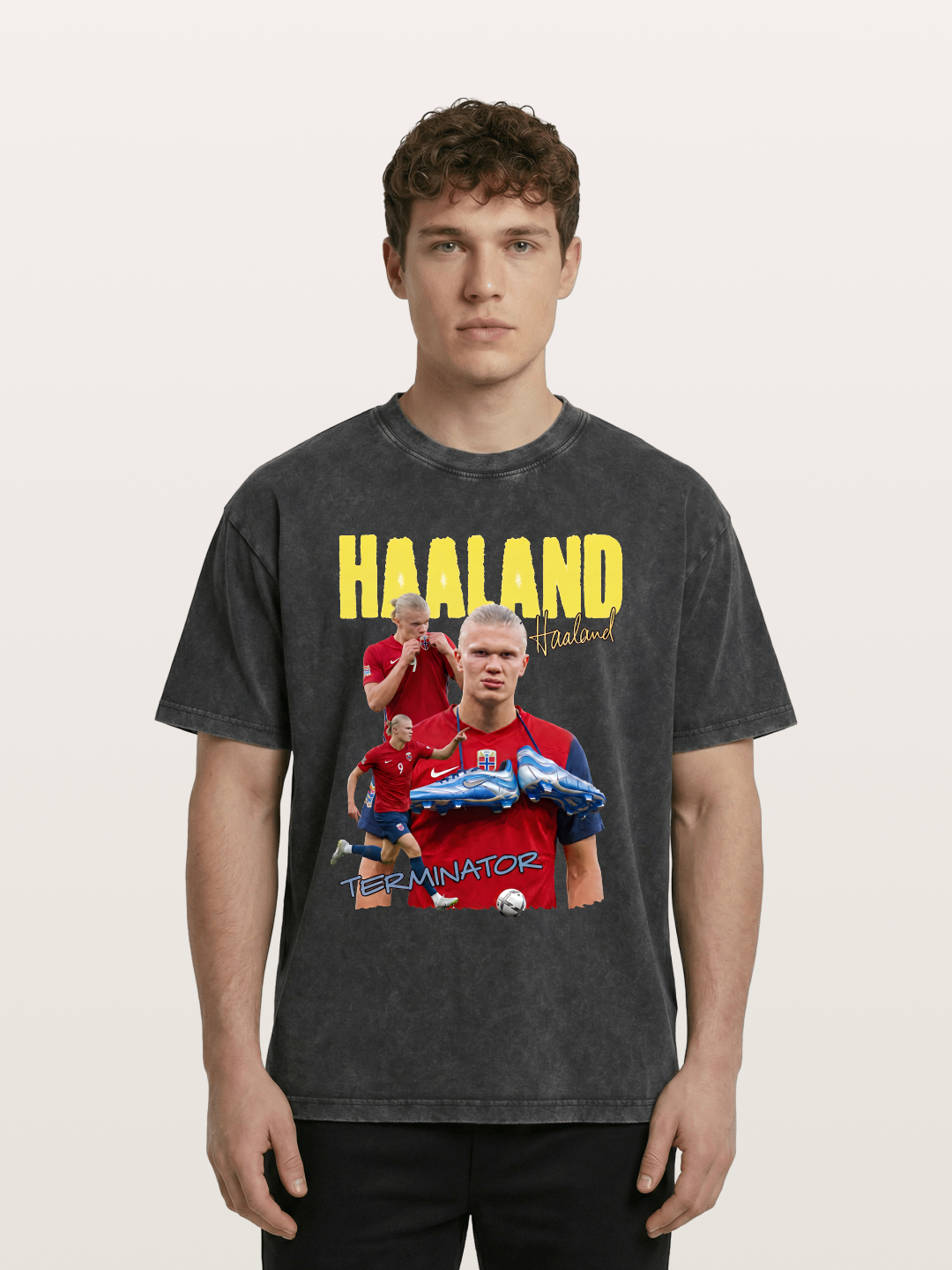 Erling Haaland H9 Poster Washed T-shirt