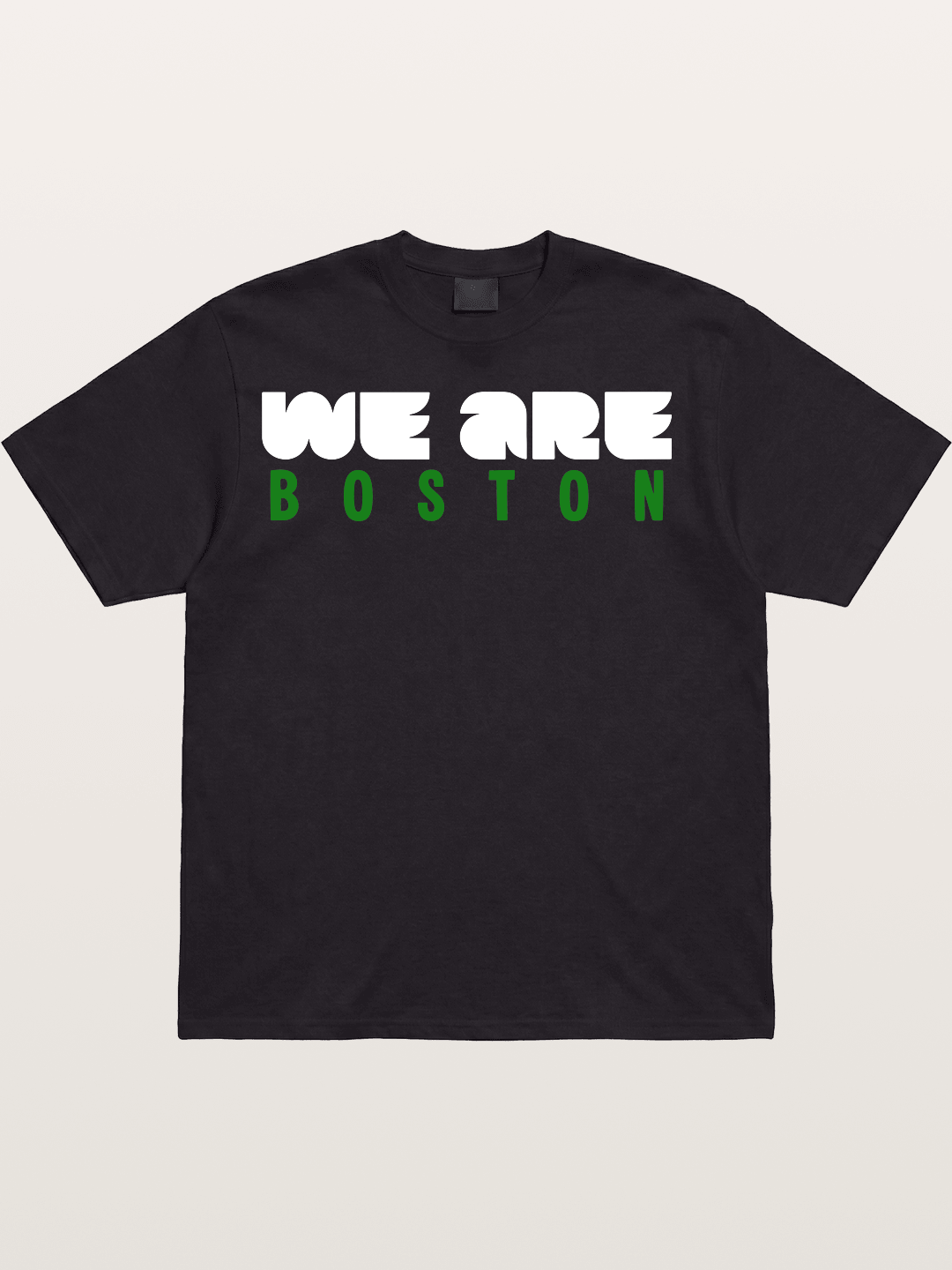 Boston Green Bold Text Cotton T-shirt