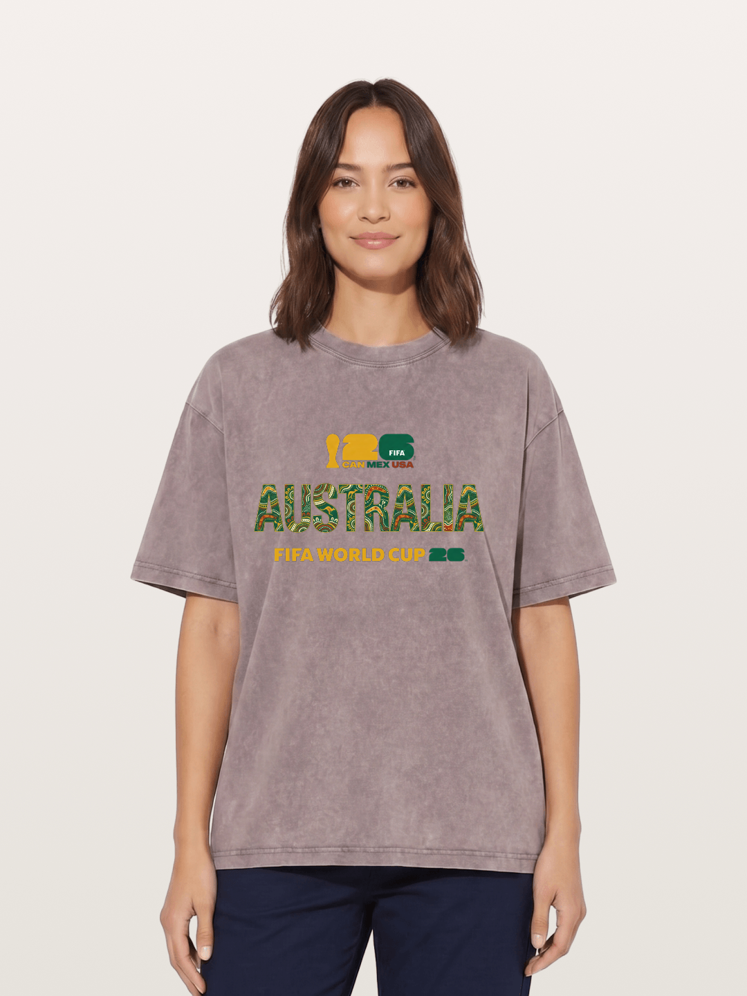 Australia 2026 Aboriginal Design Washed T-shirt