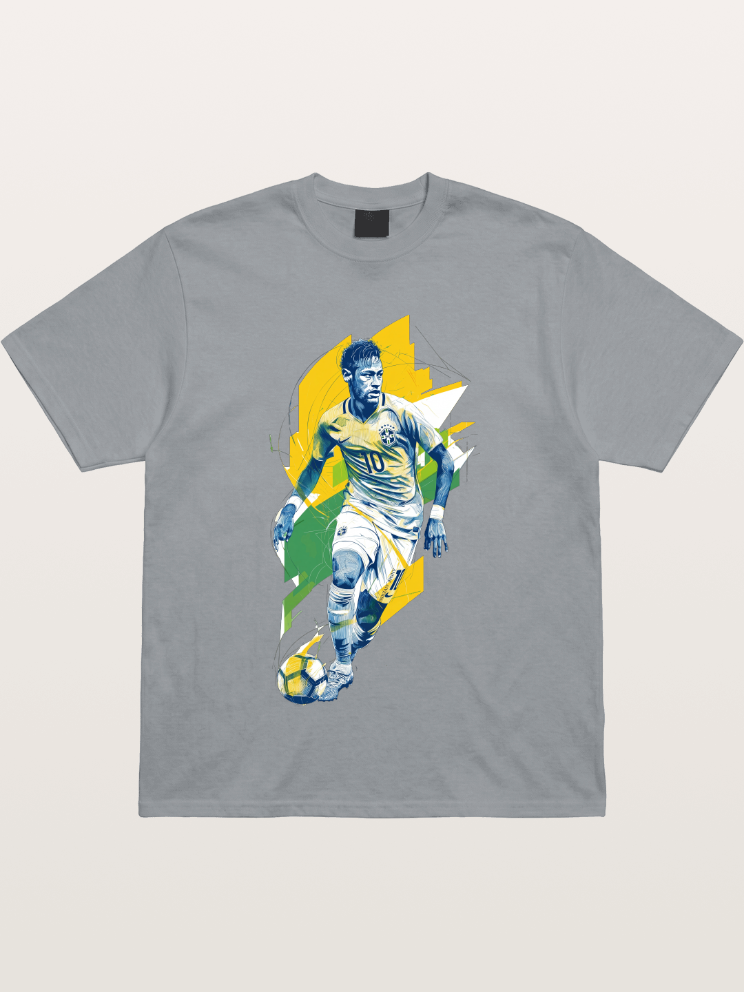 Neymar Brazil Geometric Print Gildan T-shirt