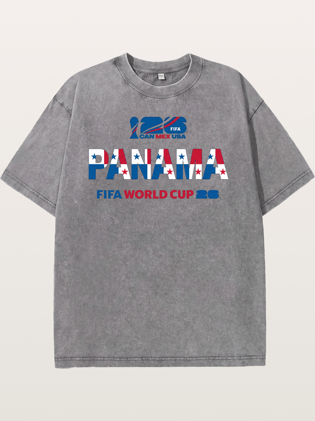Panama 2026 Flag-Inspired Graphic Washed T-shirt