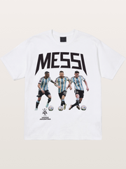 Messi Argentina Trio Soccer Players Cotton T-shirt