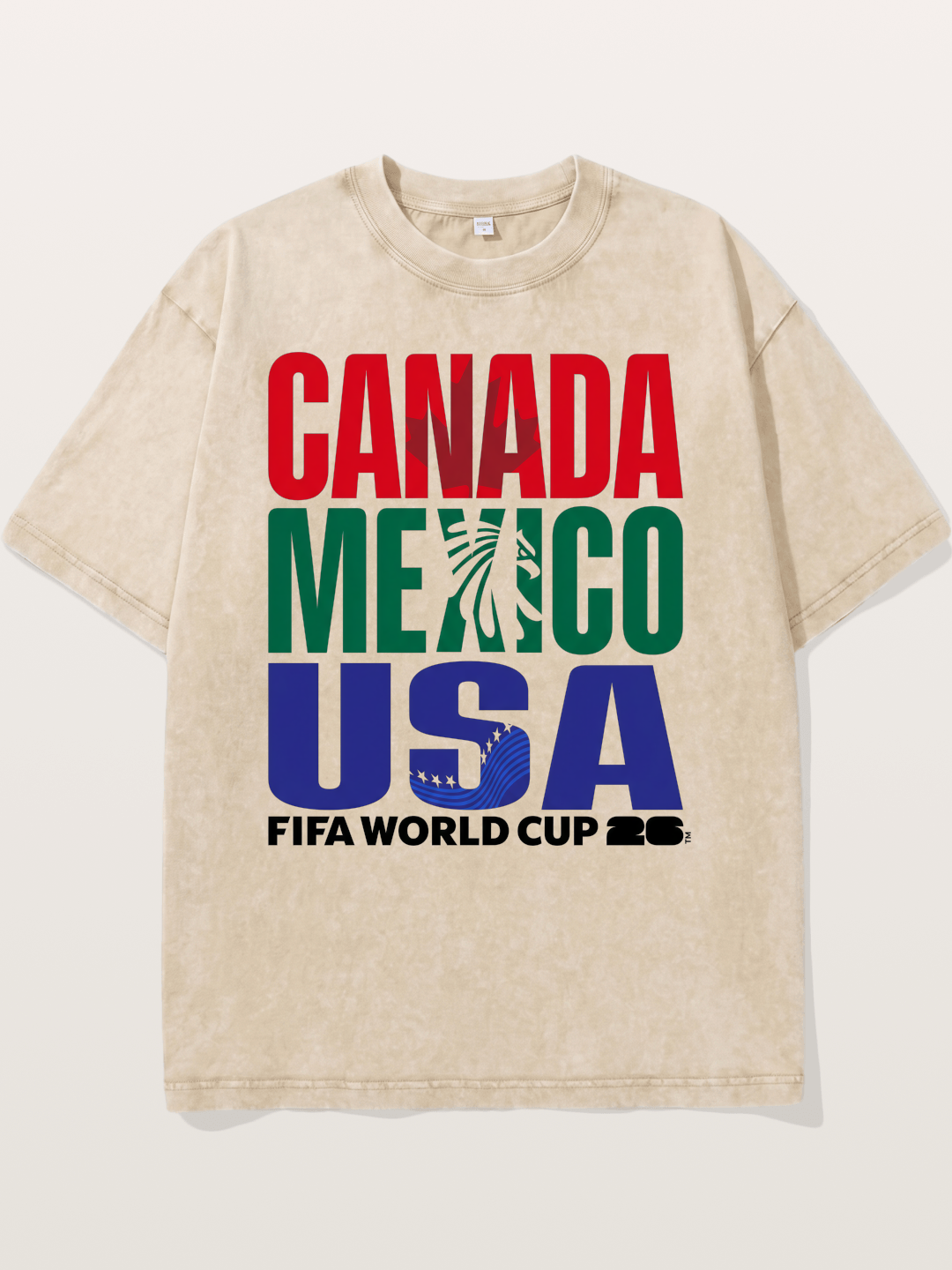 2026 World Cup Host Nations Print Washed T-shirt