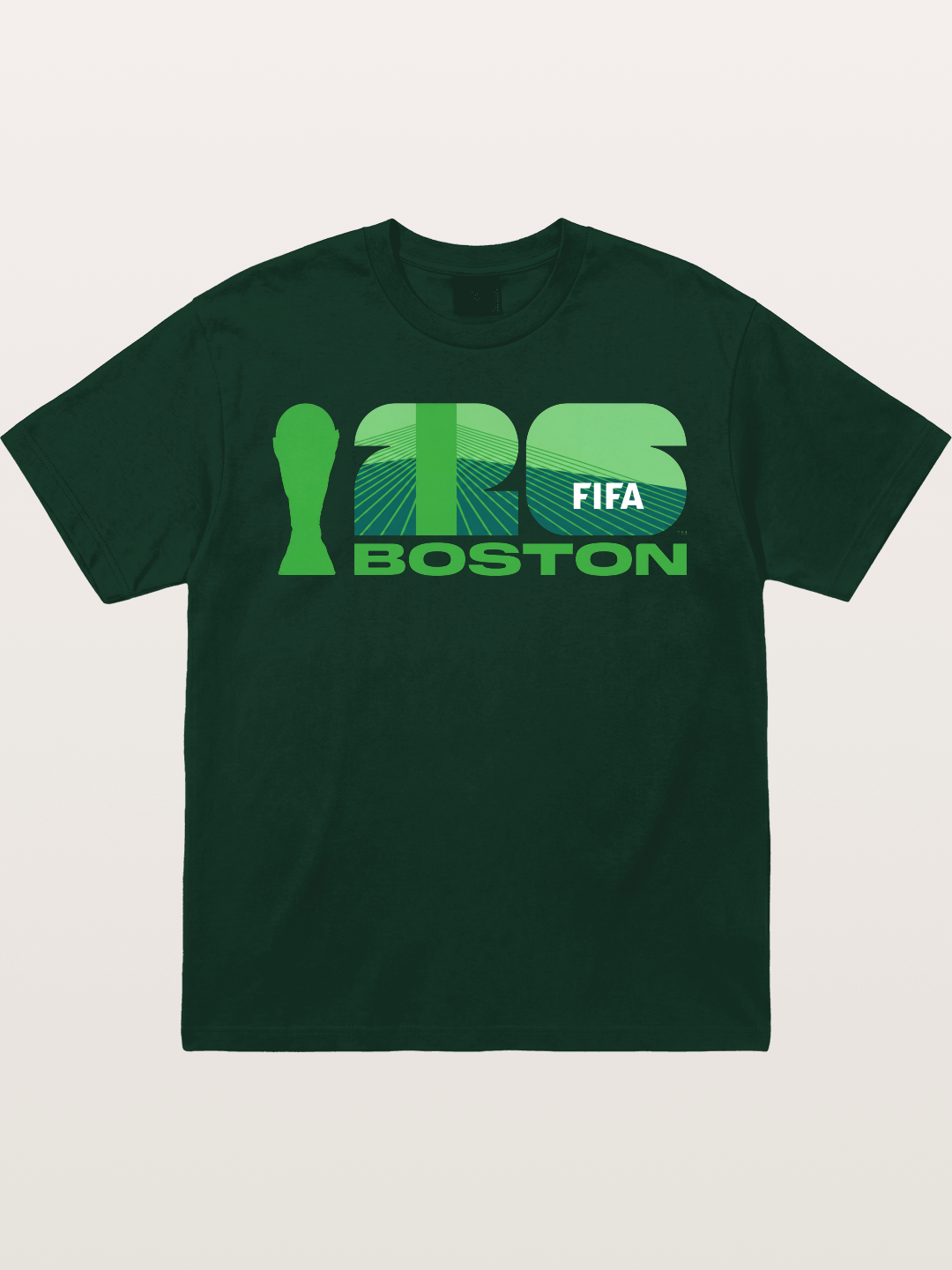 Boston WC 2026 Green Geometric Logo Gildan T-shirt
