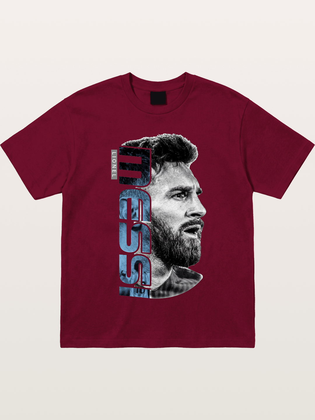 Messi Vertical Typography Art Gildan T-shirt