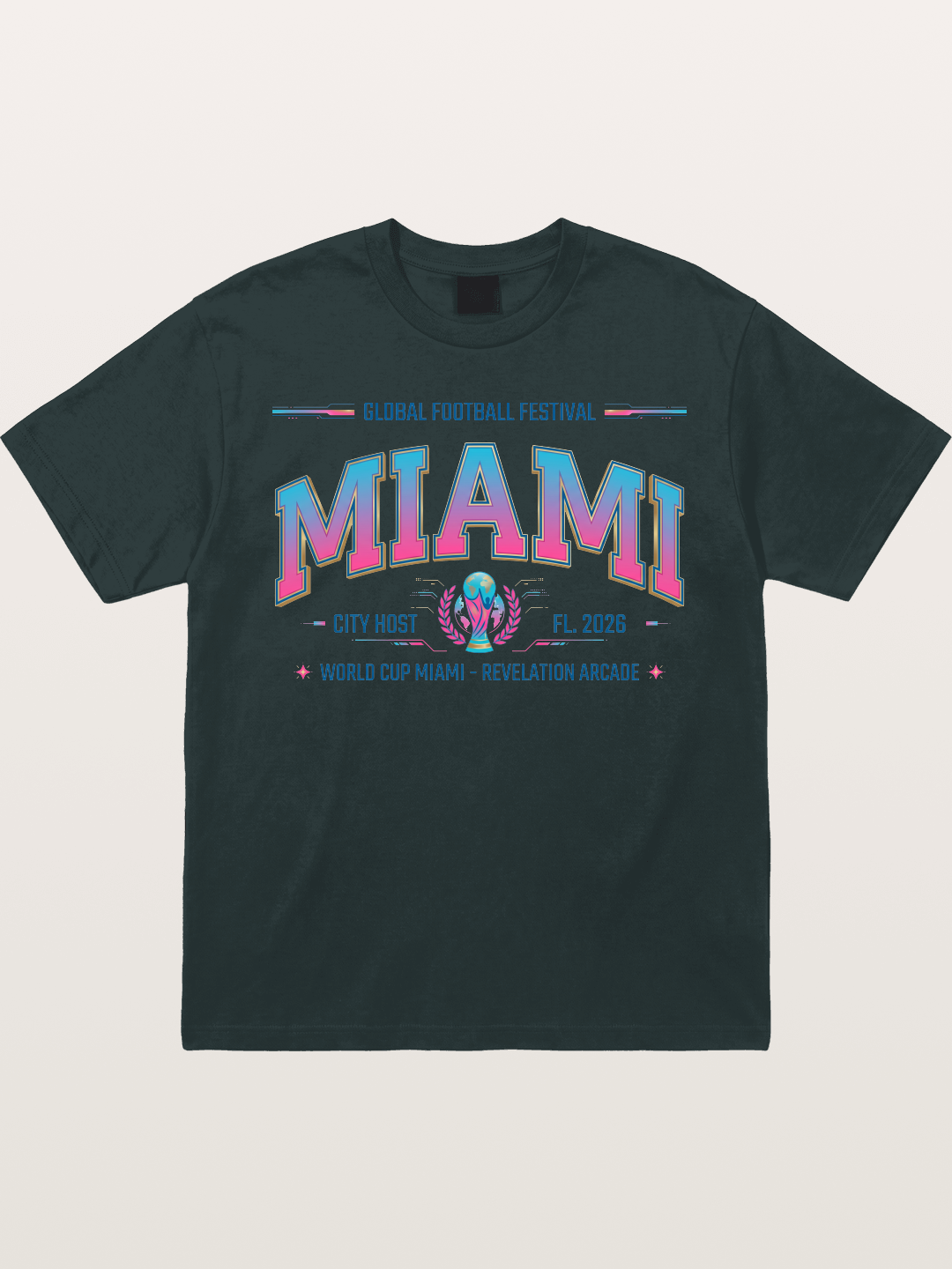 Miami 2026 WC Ombre Typography Gildan T-shirt