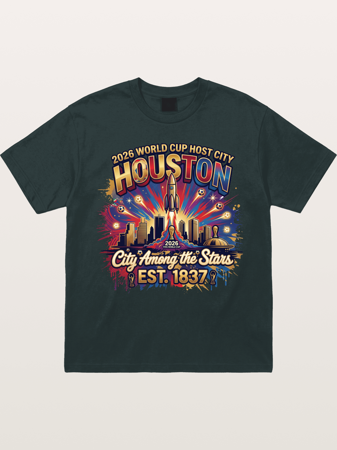 Houston 2026 Host City Art Gildan T-shirt