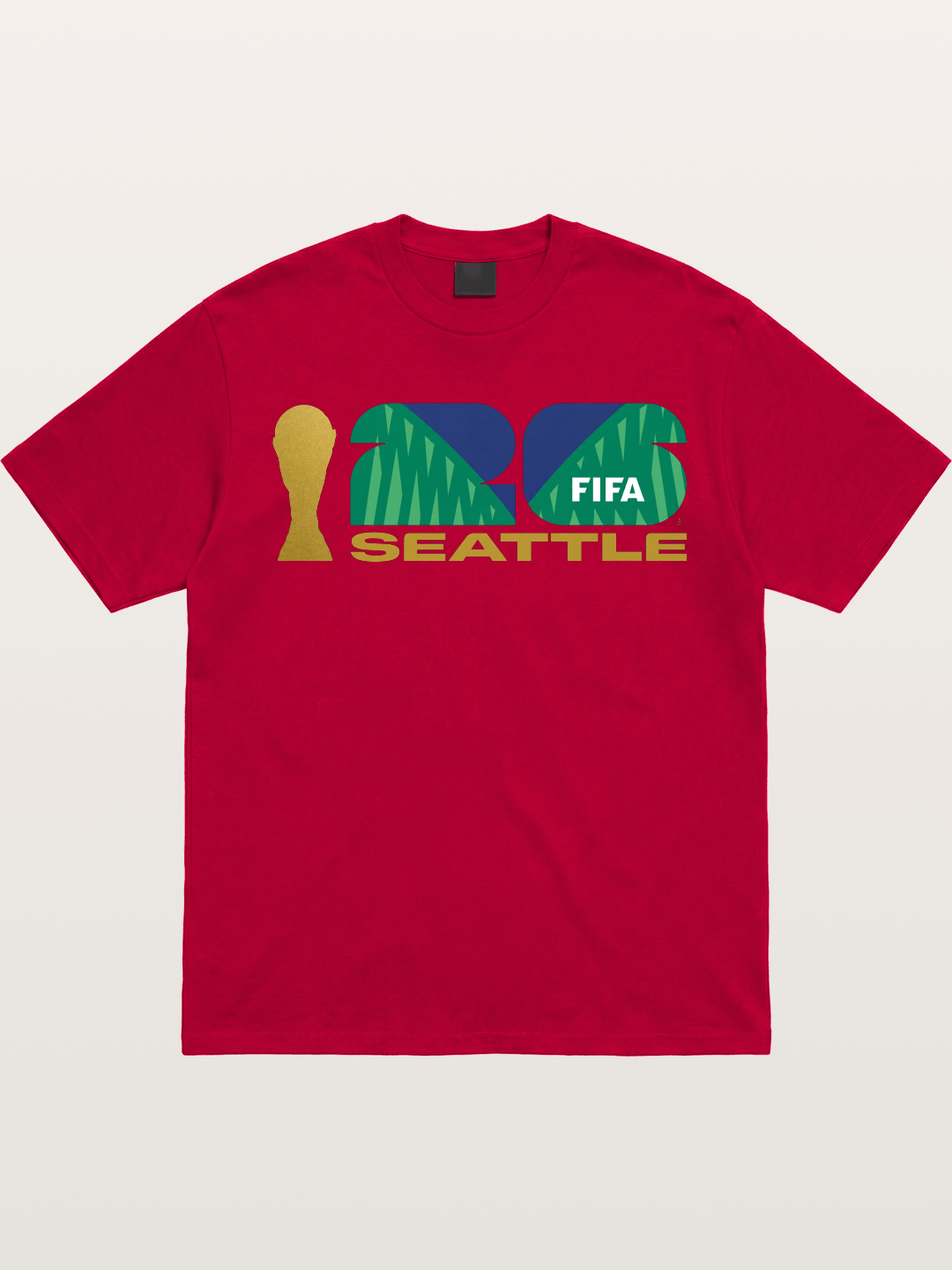 Seattle WC 2026 Gold Green Logo Gildan T-shirt