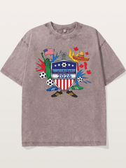 USA Mexico Canada WC Shield Washed T-shirt