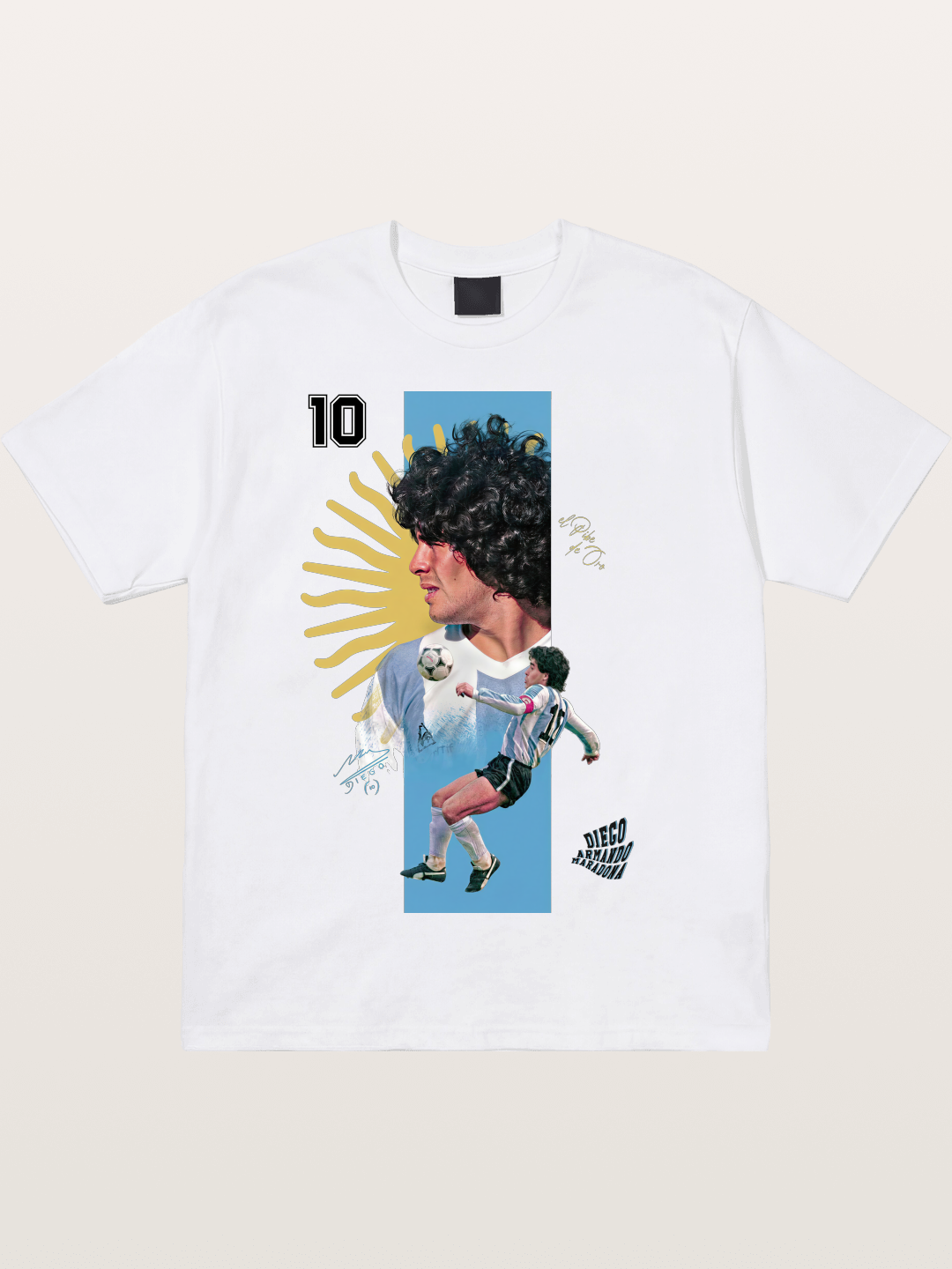 Maradona Argentina WC Print Cotton T-shirt