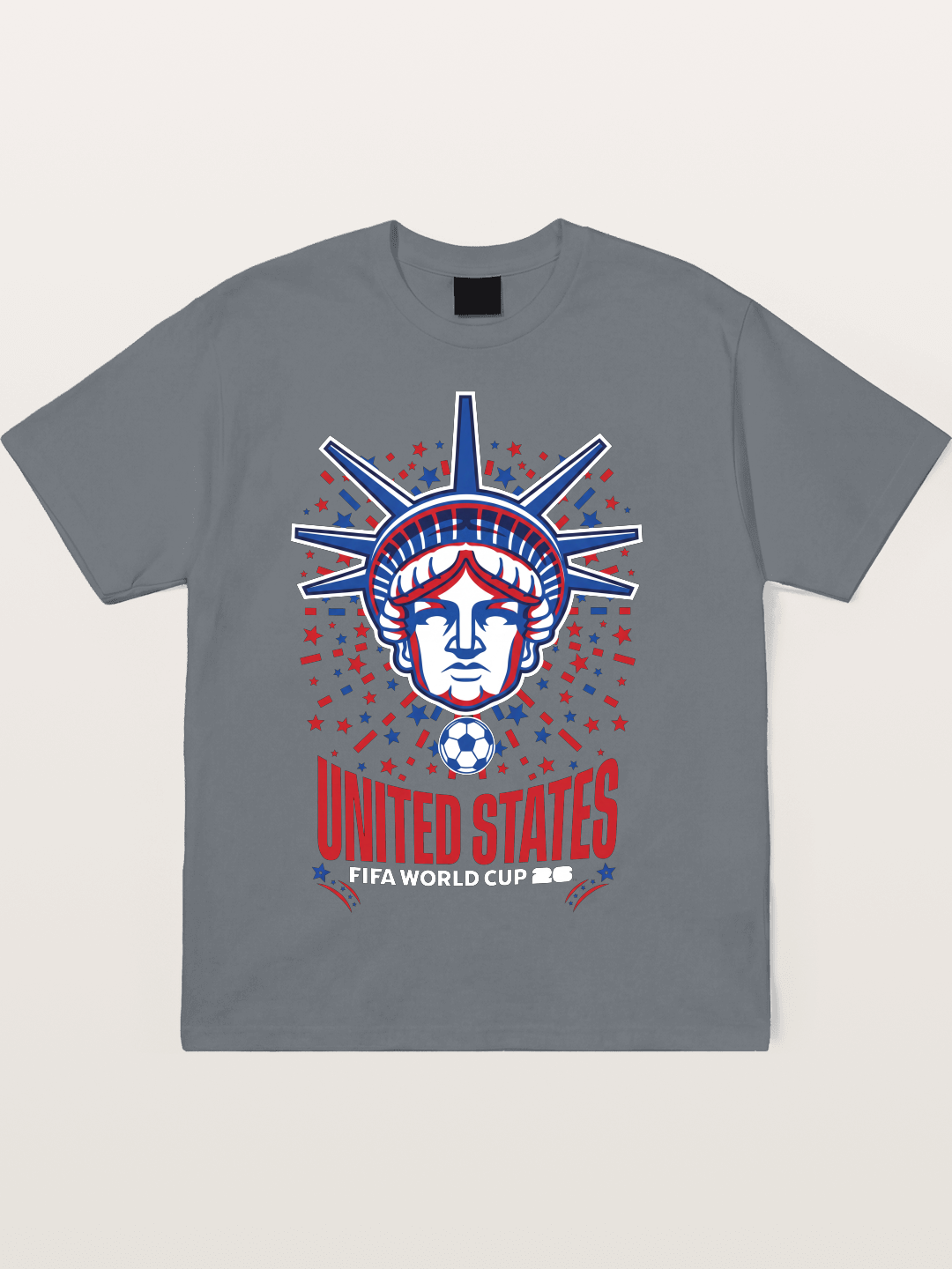 USA WC 2026 Statue of Liberty Badge Cotton T-shirt