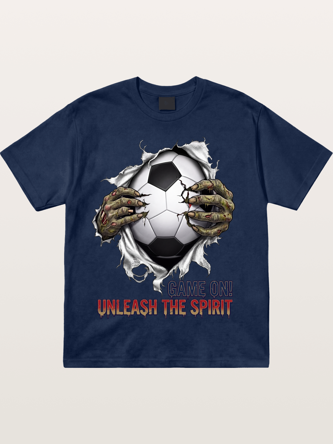 Zombie Claw Tear Soccer Print Cotton T-shirt