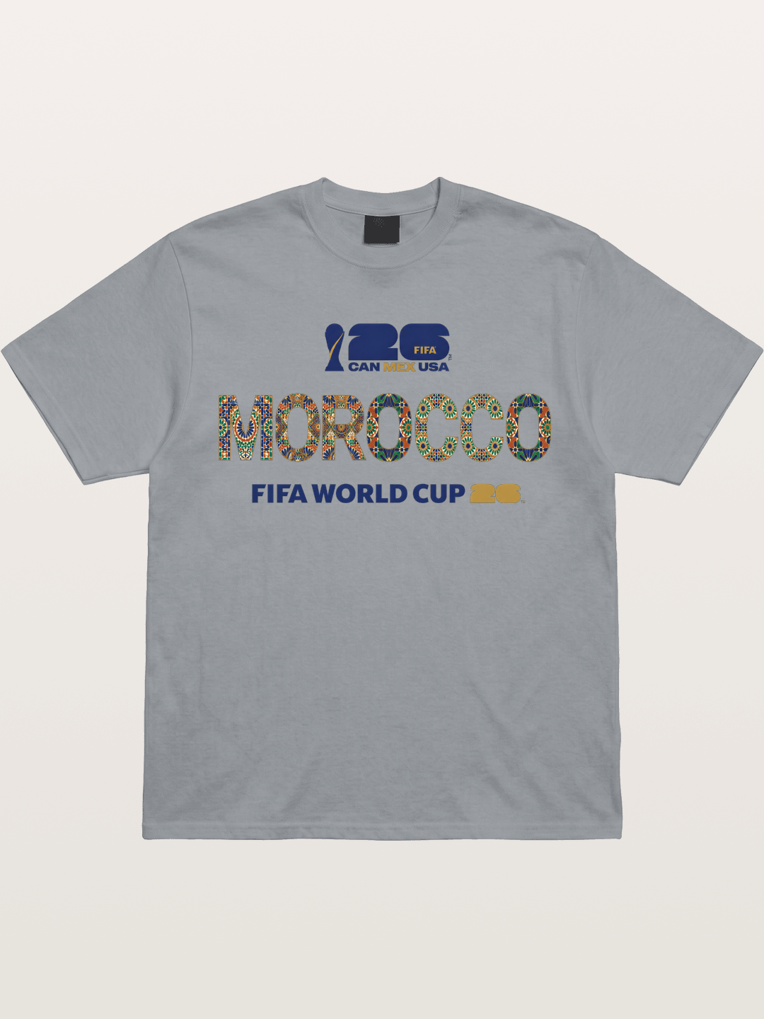Morocco 2026 Mosaic Typography Gildan T-shirt