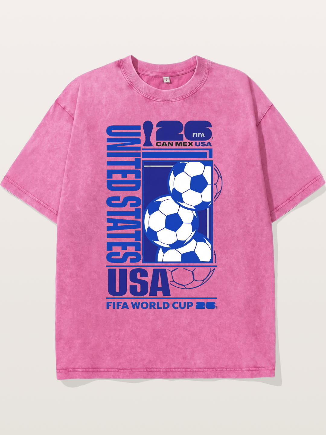 USA Mexico Canada Soccer Art Washed T-shirt