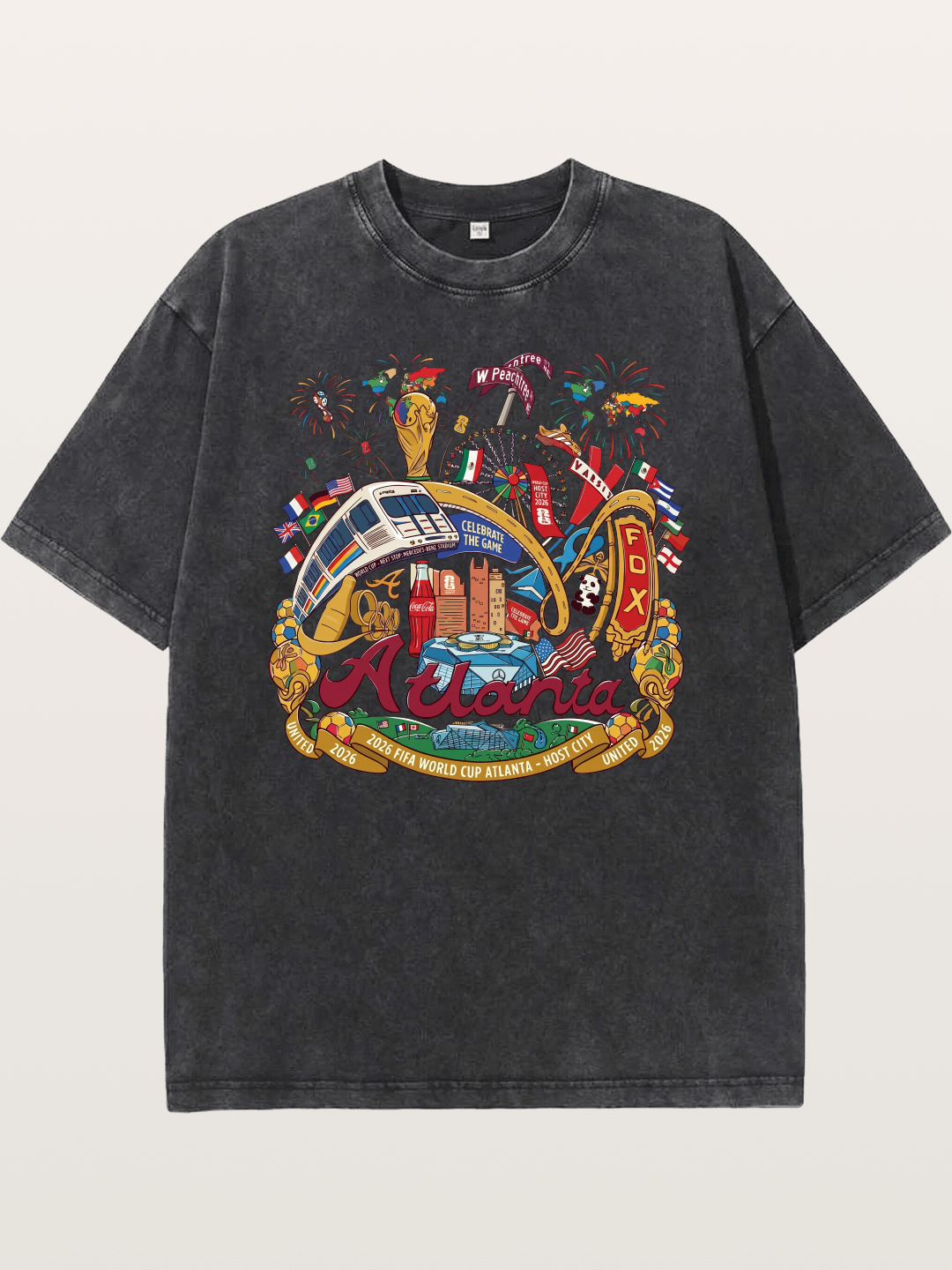 Atlanta 2026 World Cup Poster Washed T-shirt