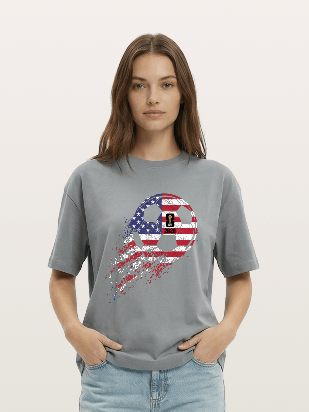 American Flag WC 2026 Ball Gildan T-shirt