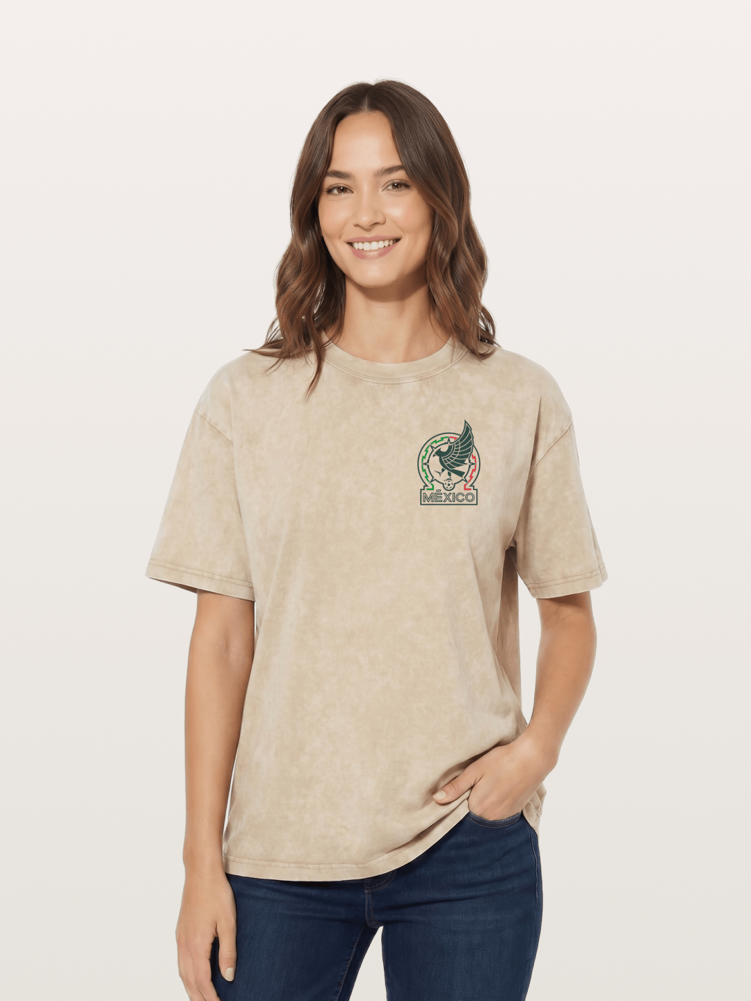 Mexico Football Eagle Crest Washed T-shirt