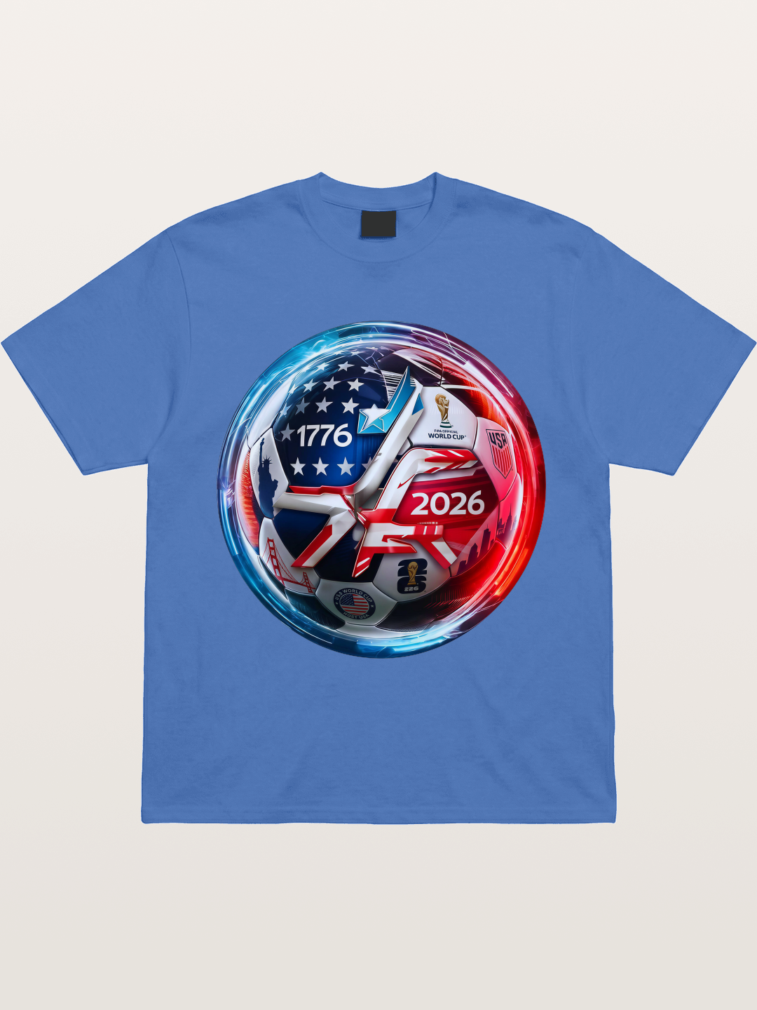 2026 USA Soccer Ball Poster Gildan T-shirt