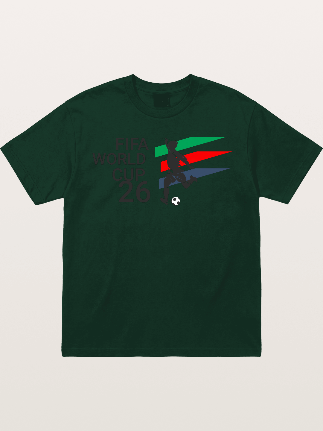 2026 WC Soccer Player Color Stripes Gildan T-shirt