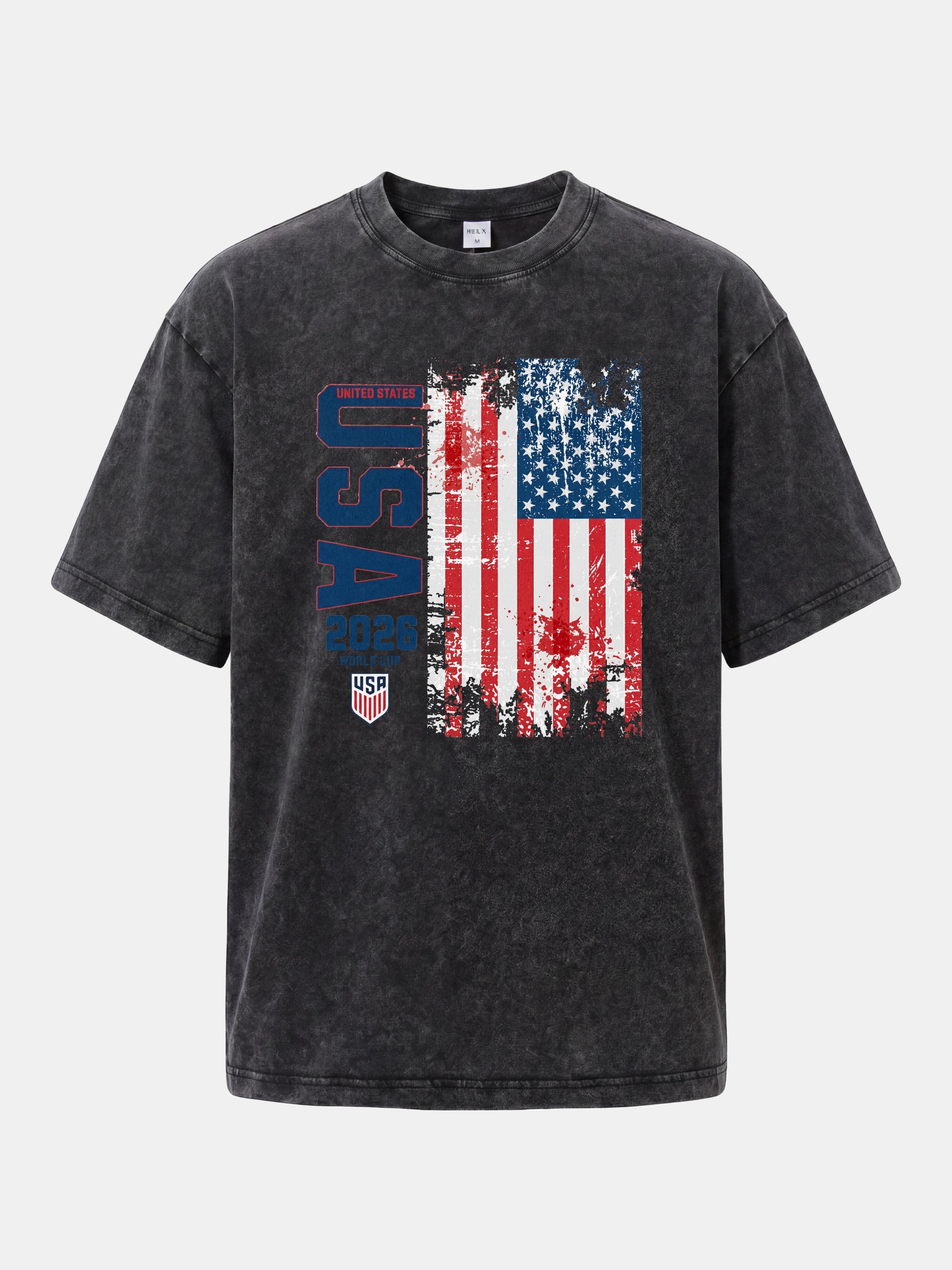 USA 2026 World Cup Grunge Print Washed T-shirt