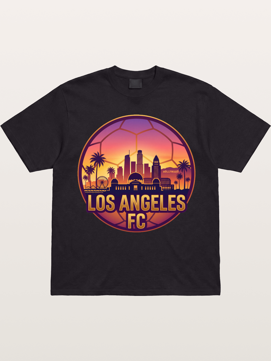 LA FC Sunset City Skyline Gildan T-shirt