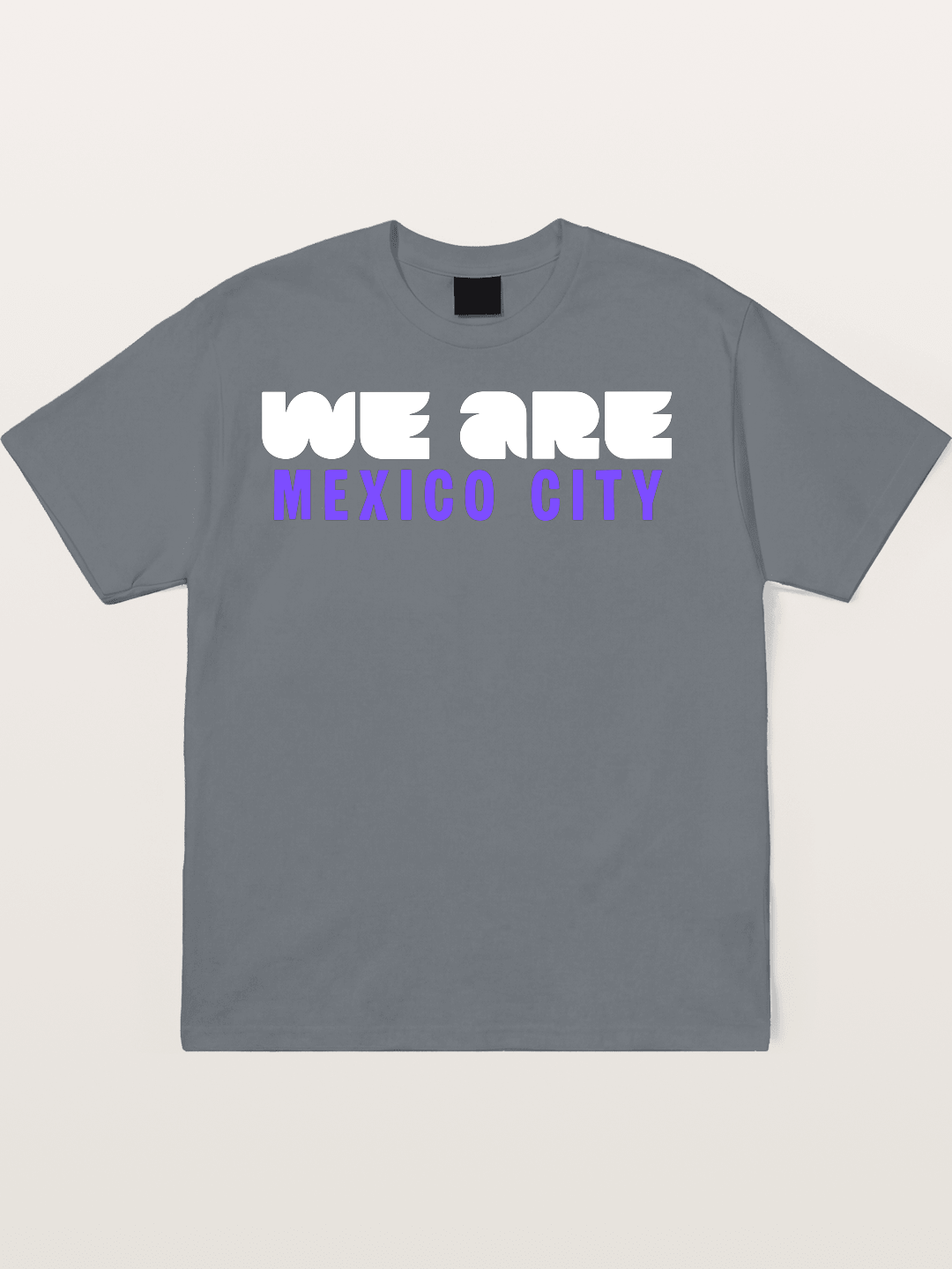 Mexico City Purple Bold Print Cotton T-shirt