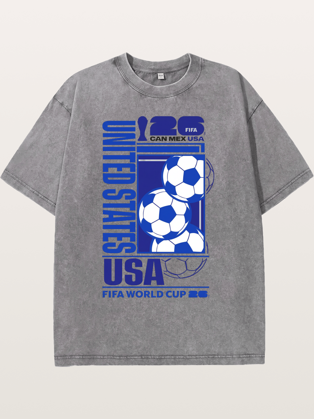 USA Mexico Canada Soccer Art Washed T-shirt