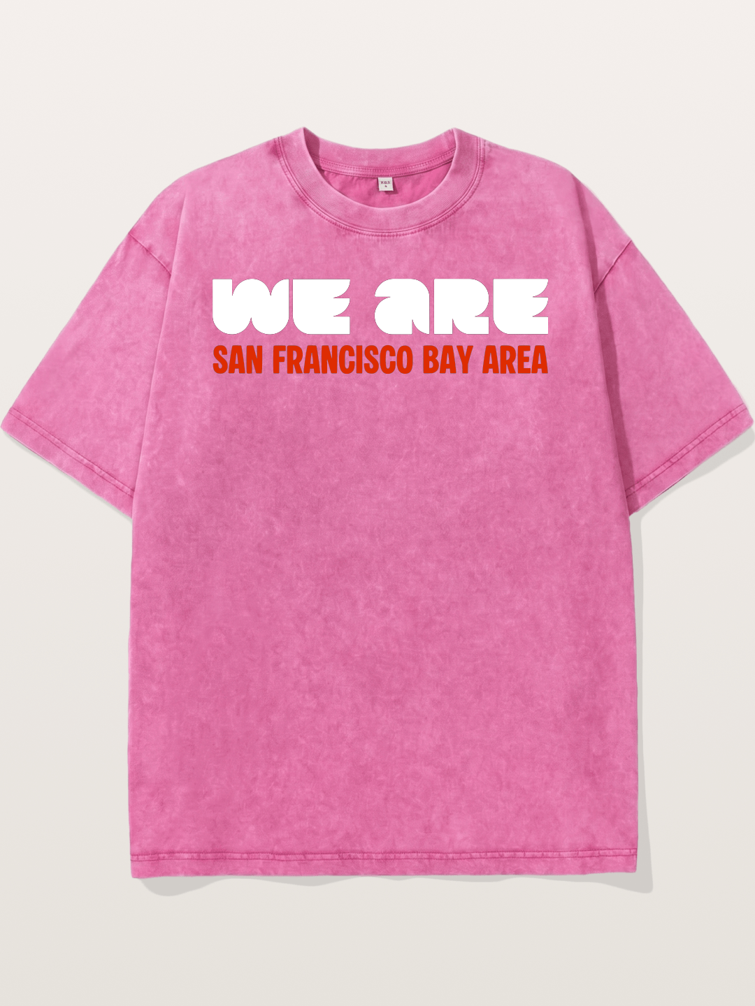 San Francisco Bay Area Red Text Washed T-shirt