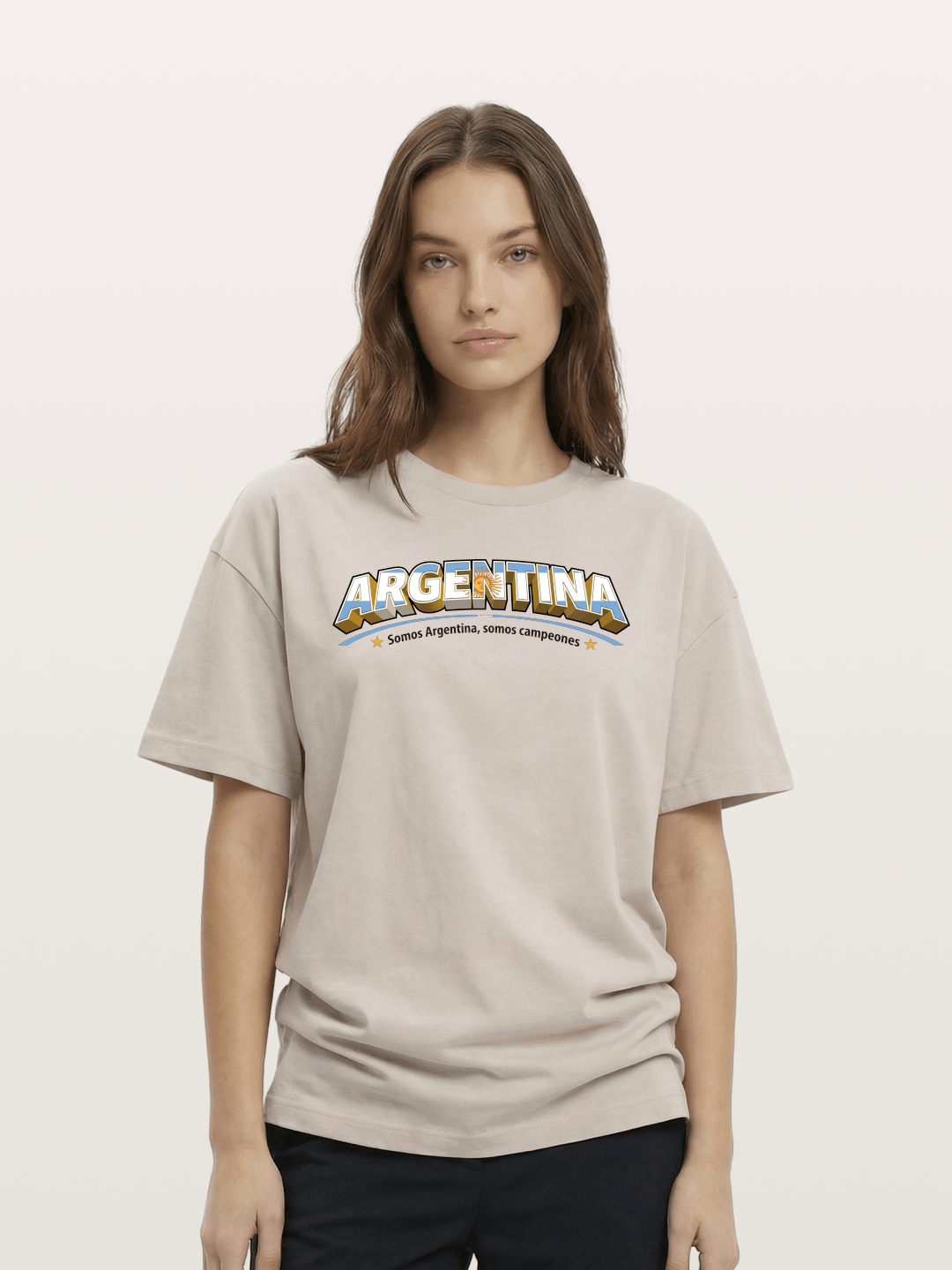 Argentina Retro Team Logo WC Cotton T-shirt