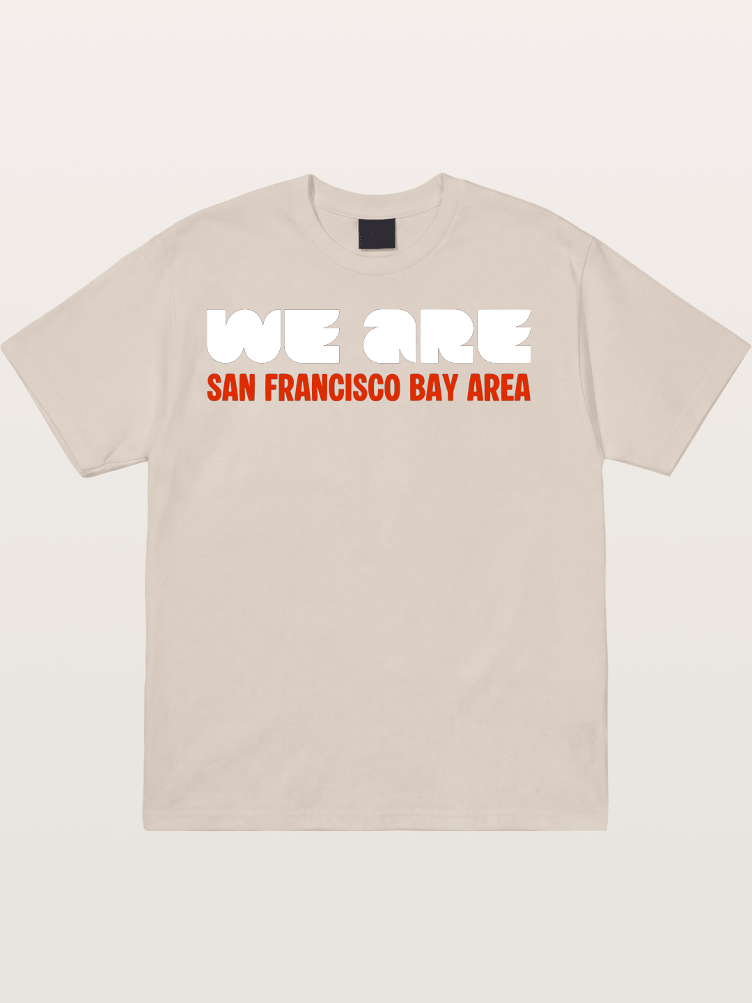 San Francisco Bay Area Red Text Cotton T-shirt
