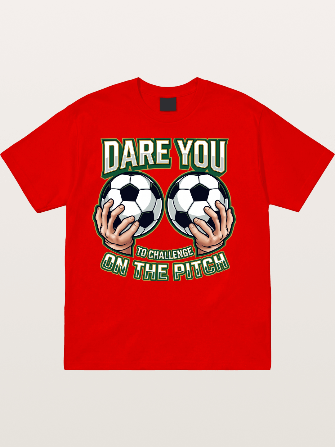 Dare You Challenge Pitch Art Cotton T-shirt