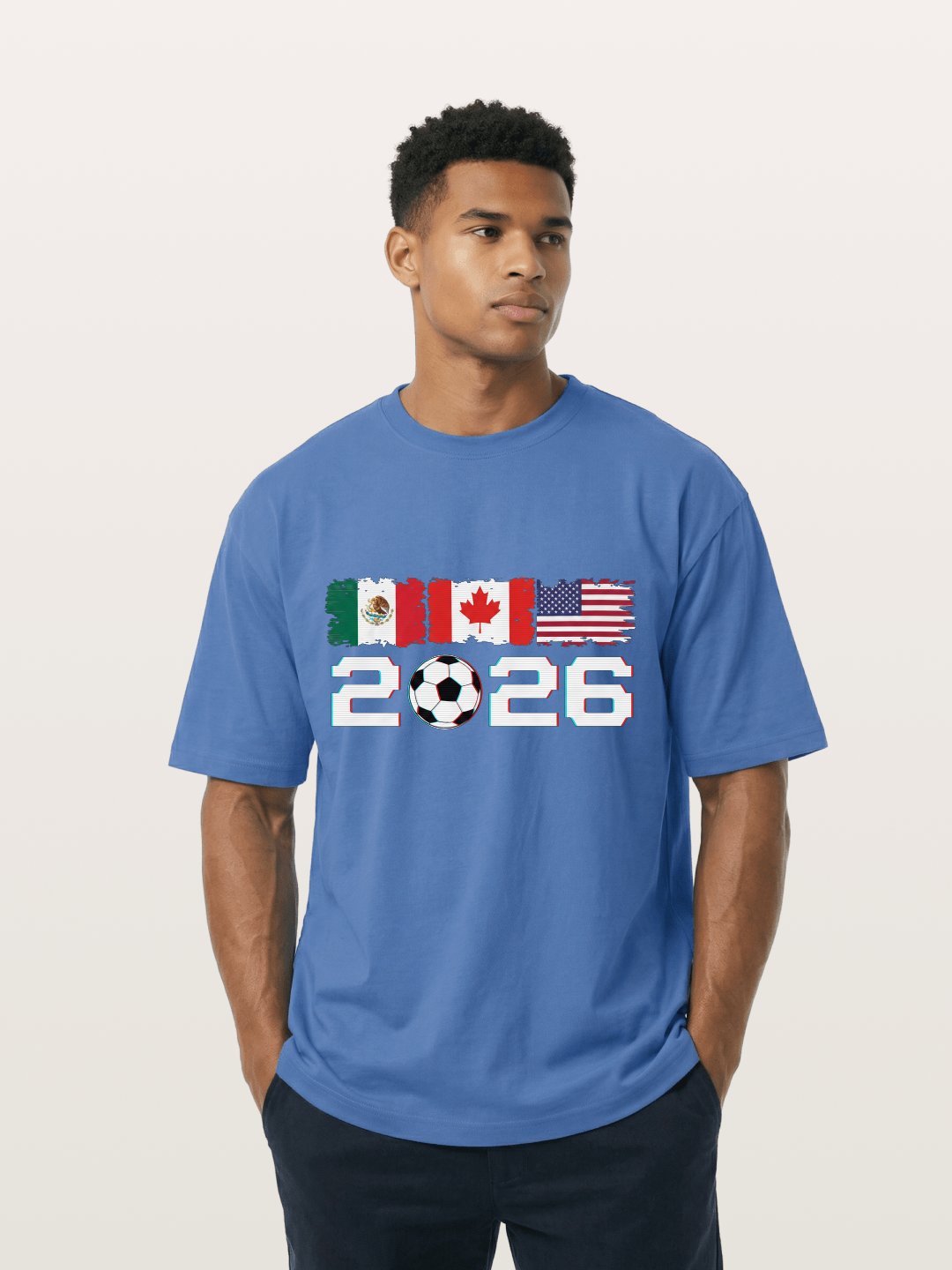 2026 WC USA Mexico Canada Flags Gildan T-shirt