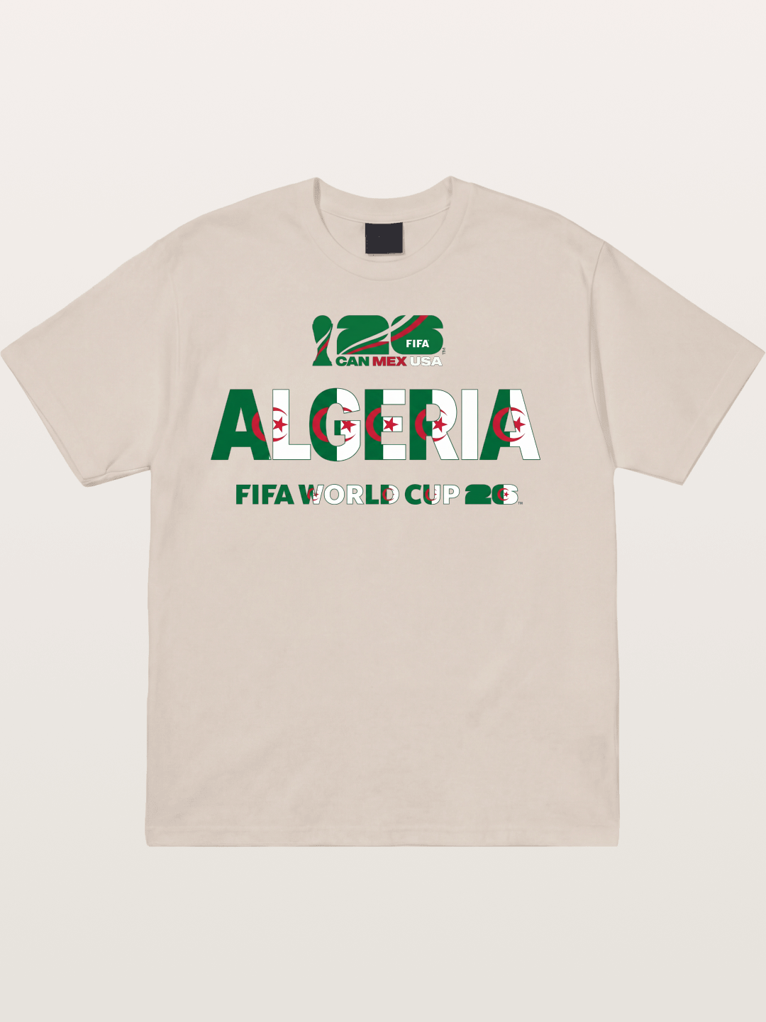 Algeria 2026 Flag Motif Art Cotton T-shirt