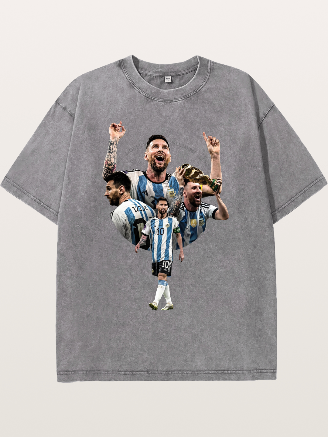 Messi World Champion Montage Washed T-shirt