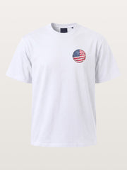 USA Flag Soccer Ball Art Cotton T-shirt