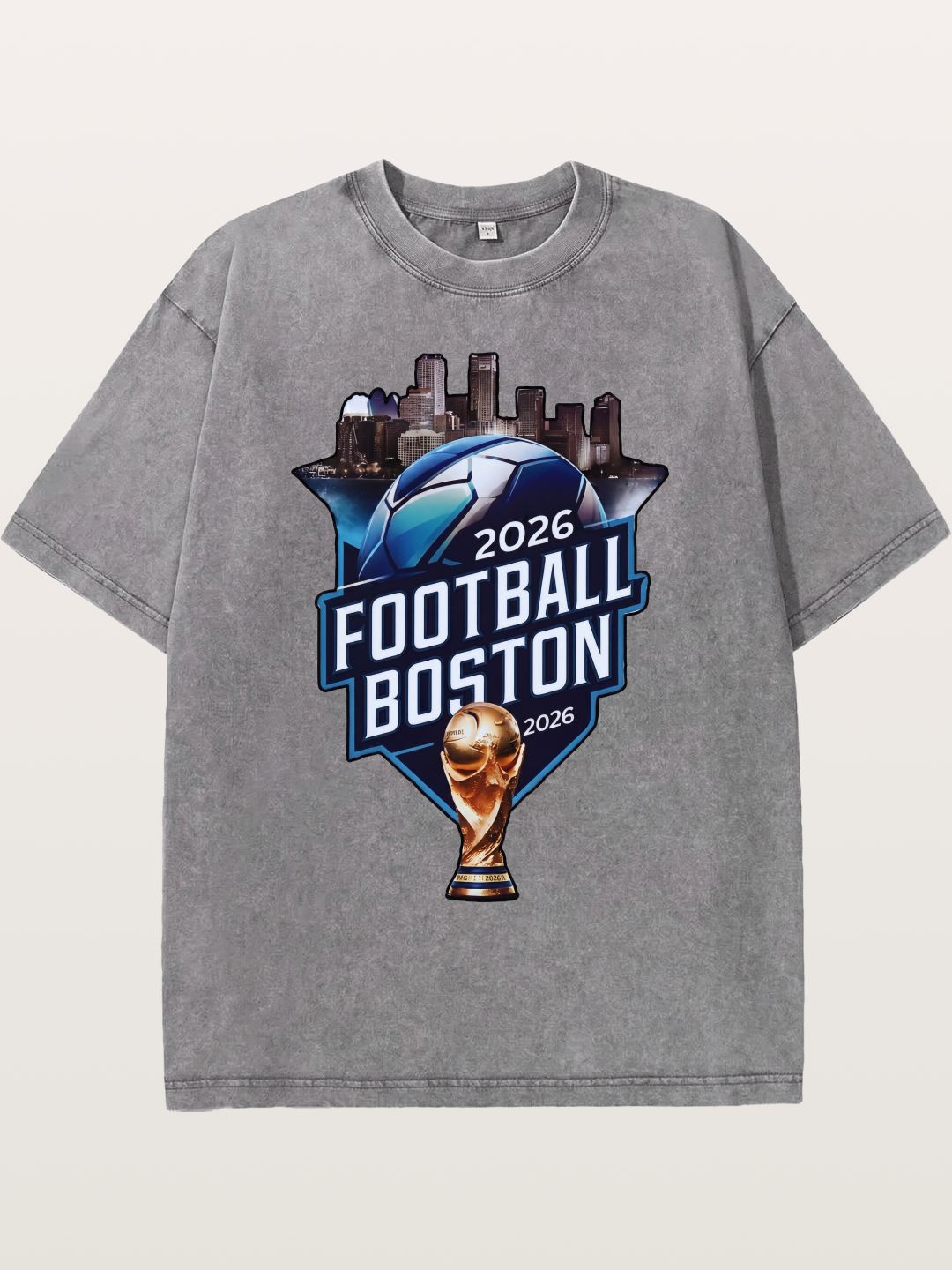 Boston 2026 World Cup City Badge Washed T-shirt