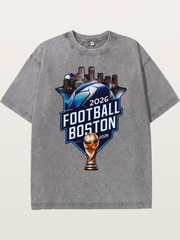 Boston 2026 World Cup City Badge Washed T-shirt