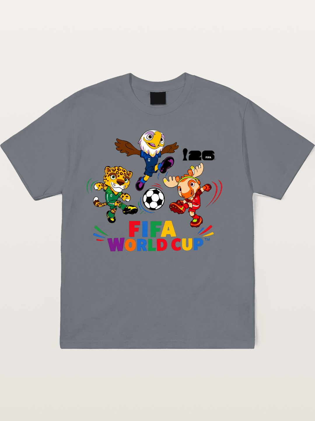 FIFA World Cup Mascots Print Cotton T-shirt