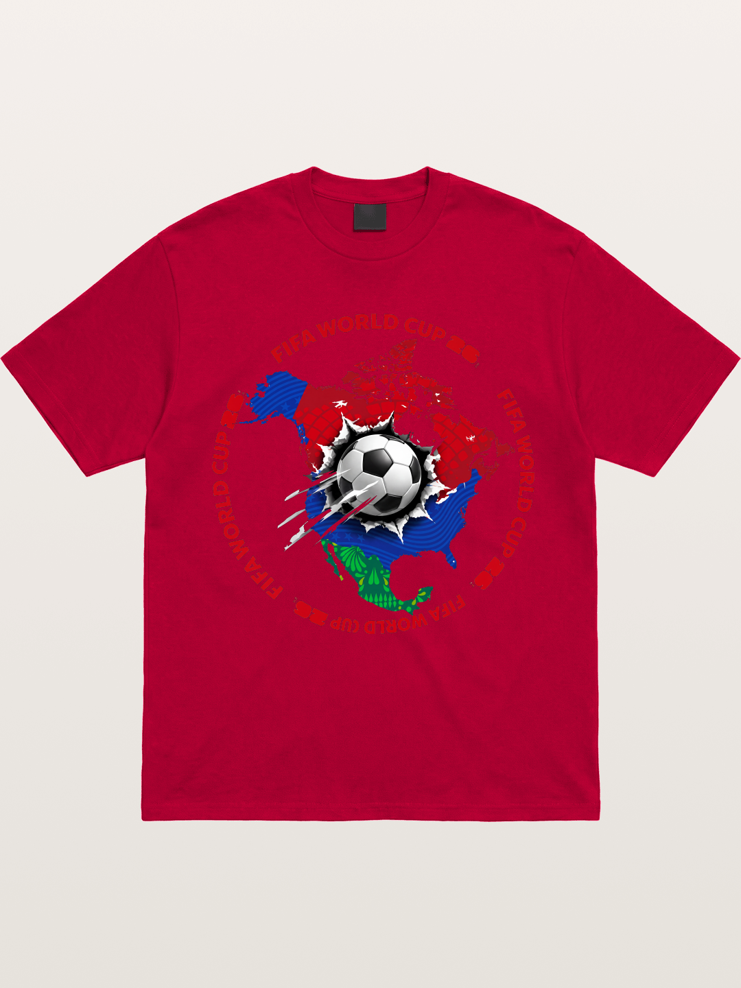 Soccer Ball Americas Burst Design Gildan T-shirt