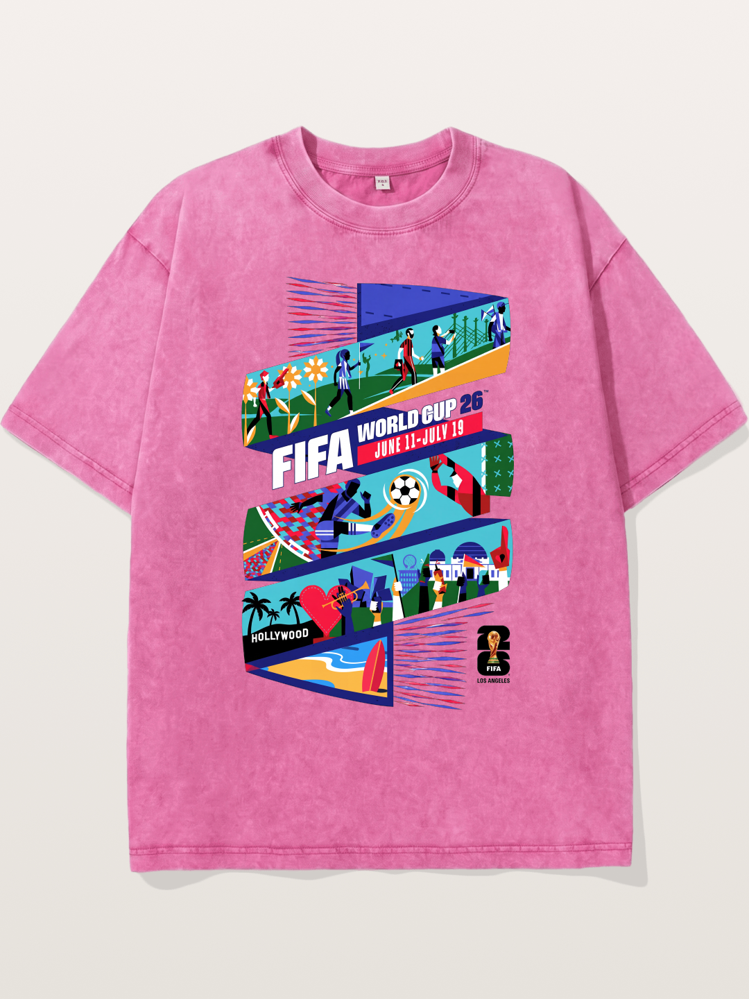 FIFA 2026 LA WC Poster Washed T-shirt
