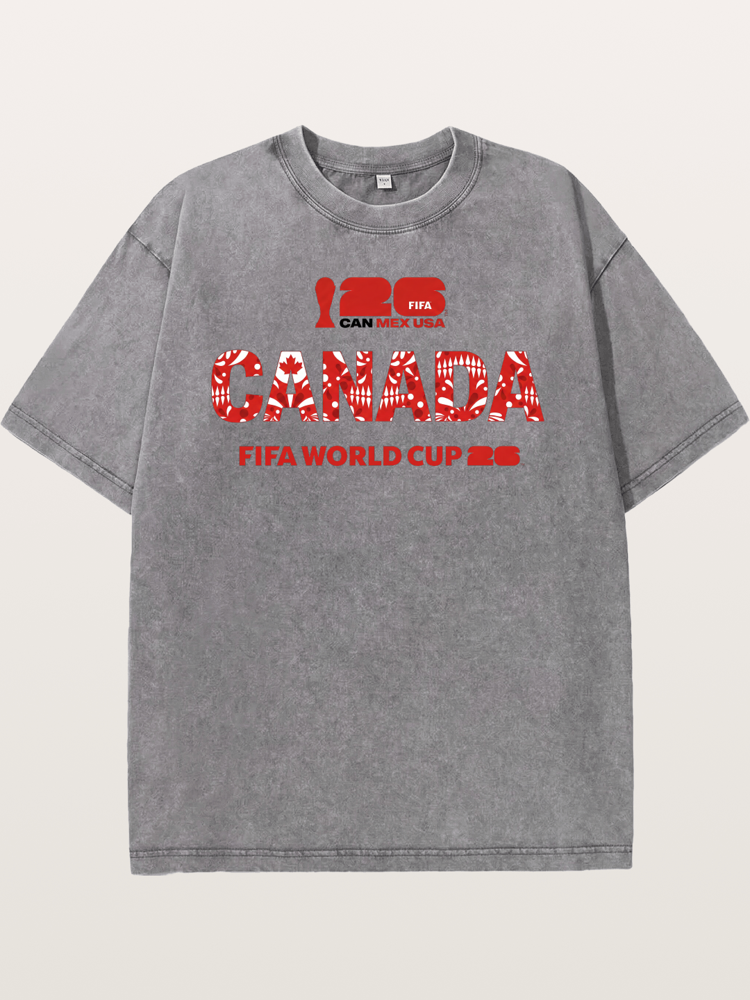 2026 World Cup Canada Floral Print Washed T-shirt