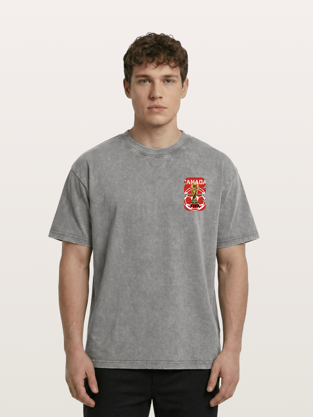 Canada World Cup Trophy Emblem Washed T-shirt