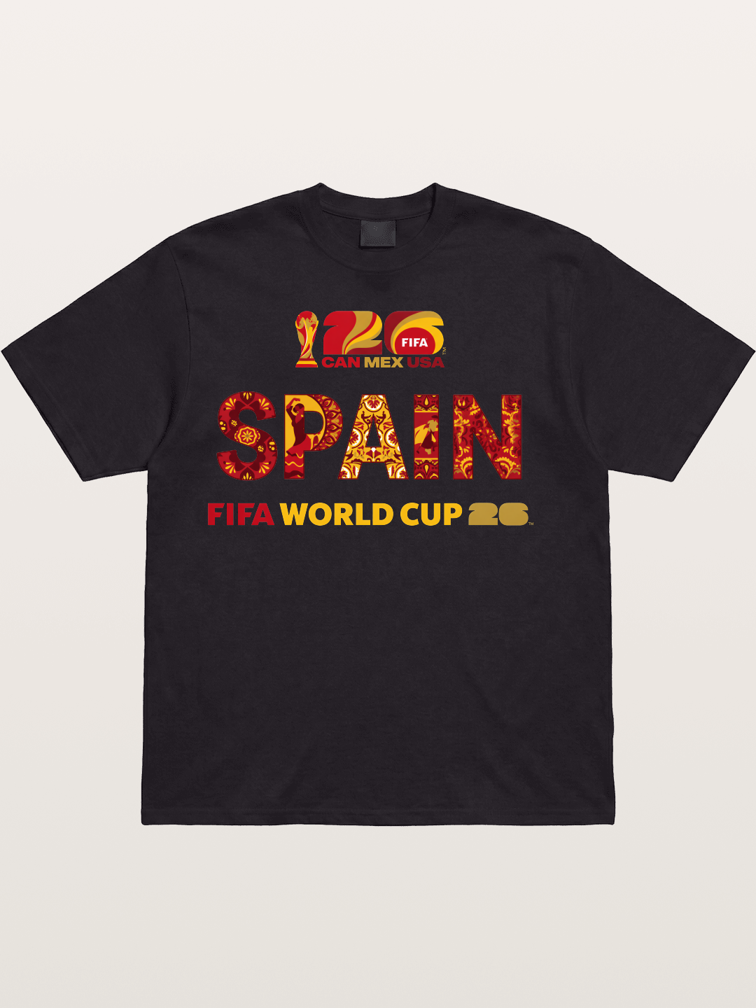 Spain 2026 Cultural Ornament Print Cotton T-shirt