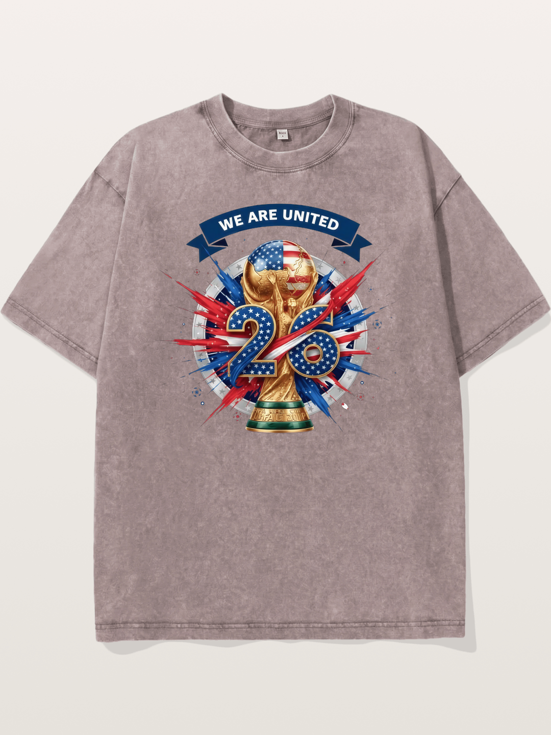 2026 WC We Are United Print Washed T-shirt