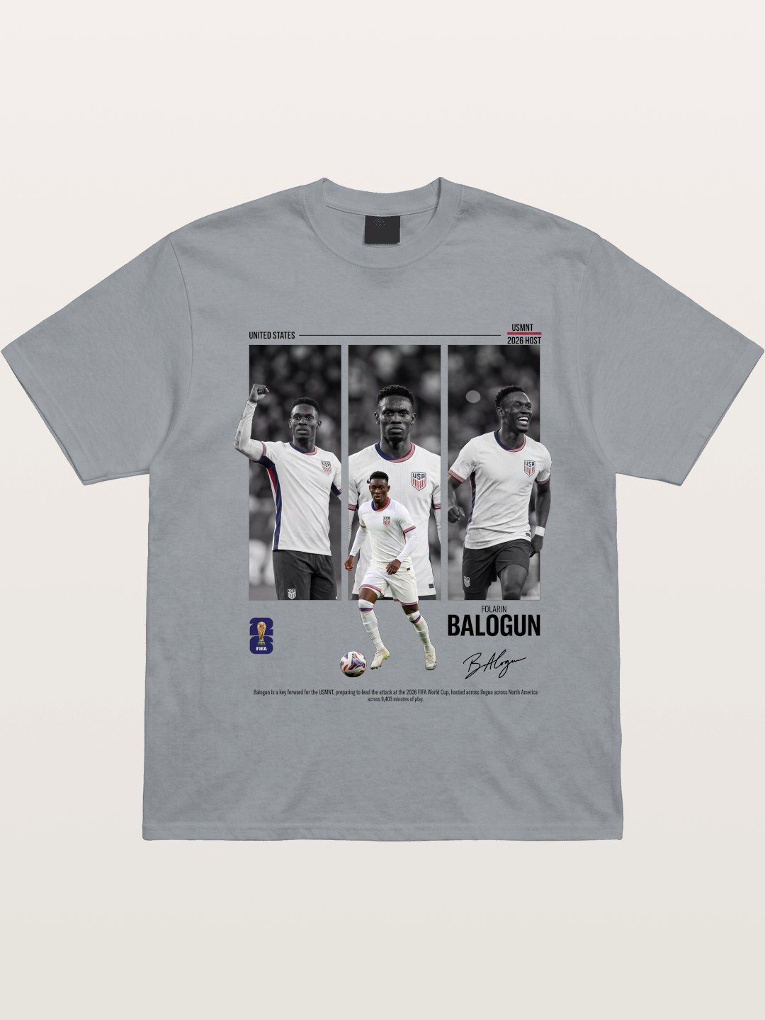 Folarin Balogun Three Panel Archive Gildan T-shirt