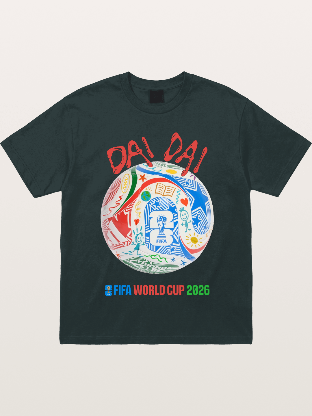 FIFA World Cup 2026 Doodle Soccer Ball Gildan T-shirt